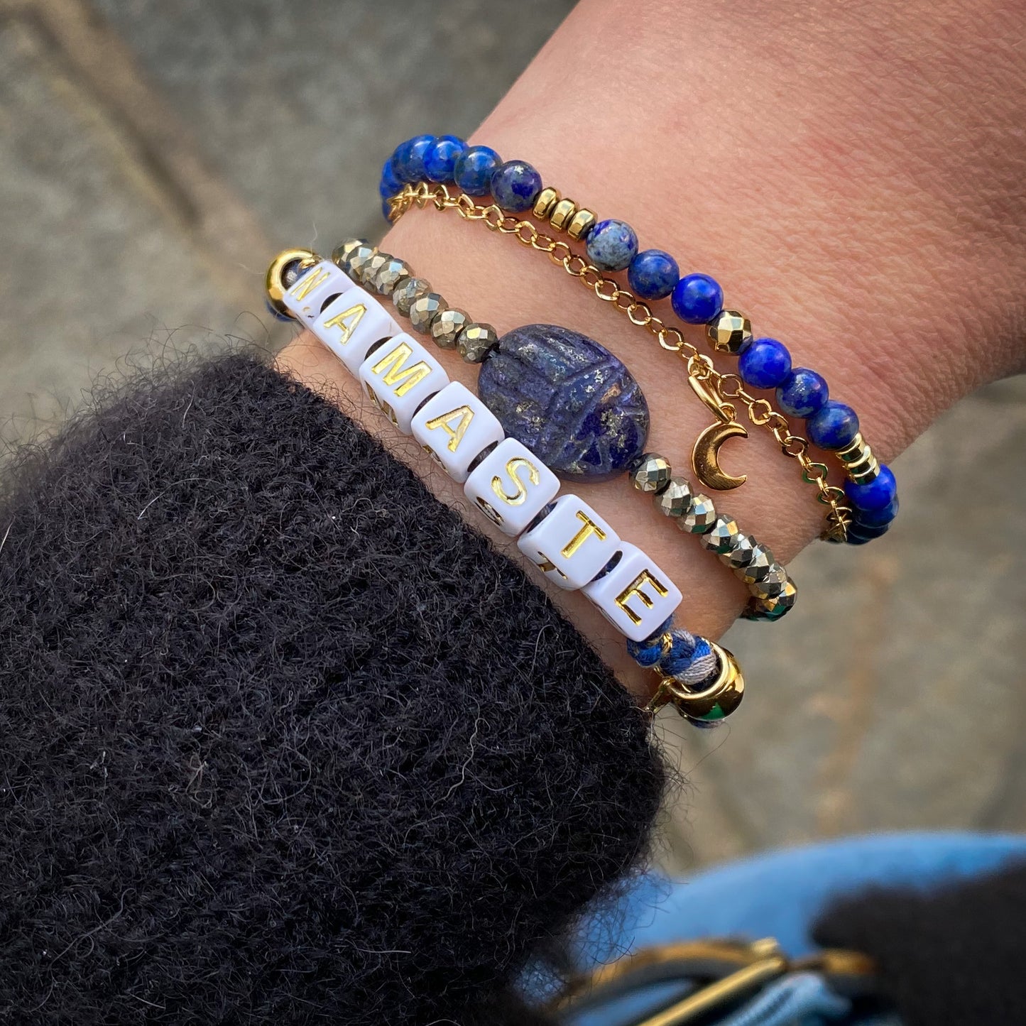 BRACELET DOUBLE JULY LAPIS LAZULI - Transformation, Confiance